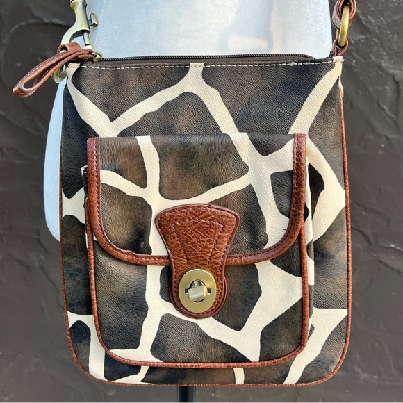 Handbags - Giraffe print crossbody bag purse classic style goes with everything